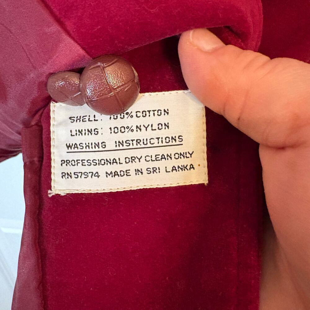 Tiana Creations Red Velvet Sz M/ L– Holiday Party Jacket Cotton Velvet​​​ - Picture 5 of 10